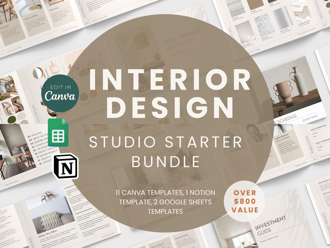 190+ Pages - Full Interior Design Studio Business Starter Pack Bundle ...