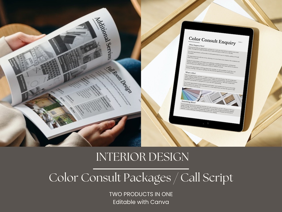 Interior Design Color Consultation Call Script and Packages Guide - Etsy UK