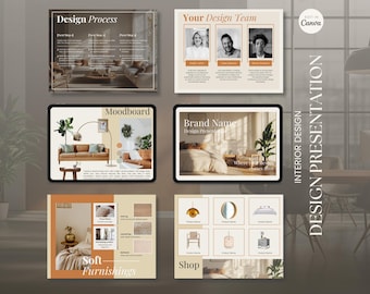 Interior Design Presentation | Project Template | Architect | Client Proposal | Canva Template