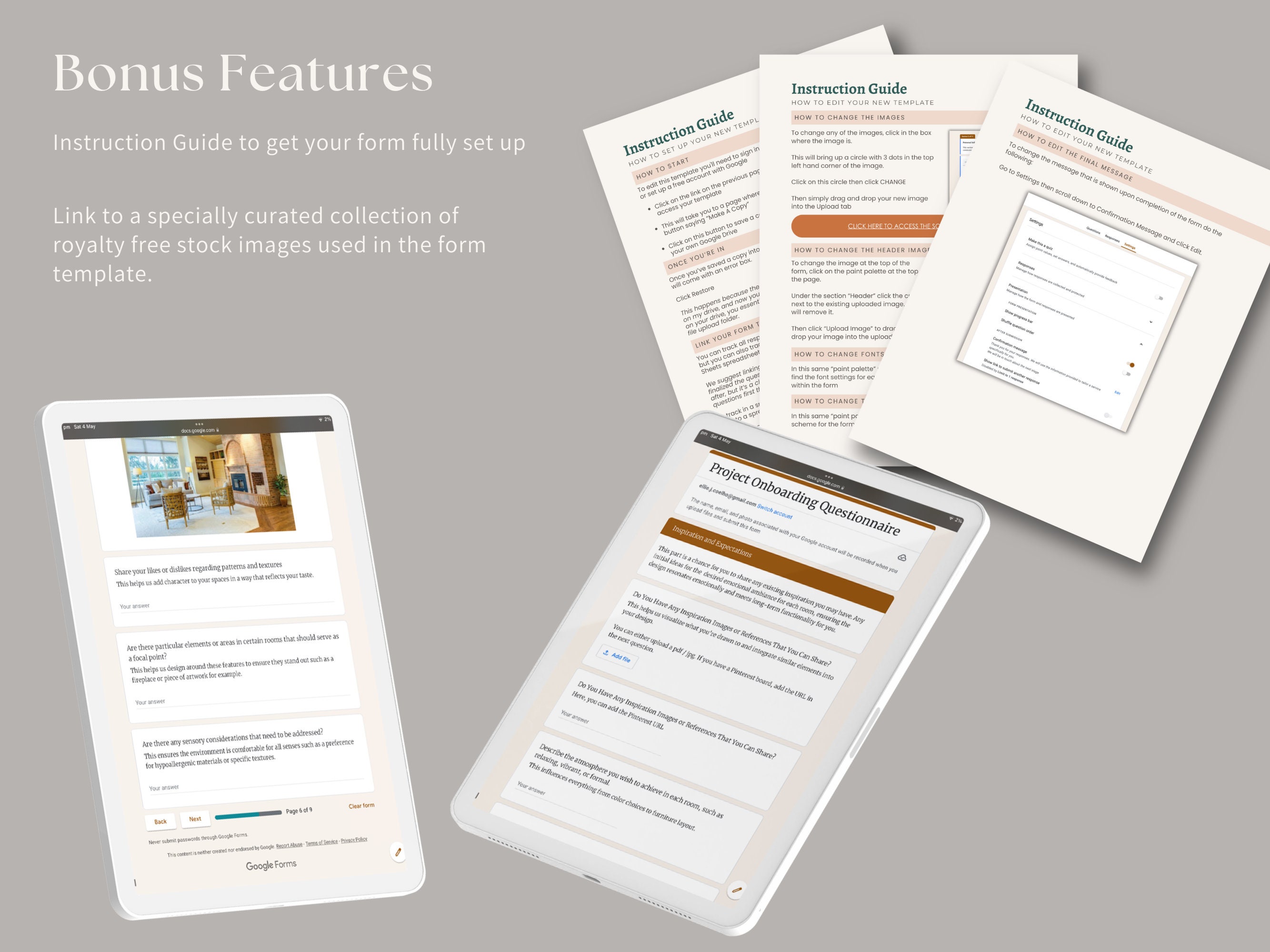Interior Design Detailed Client Onboarding Questionnaire Google Forms ...