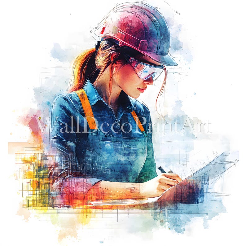 12 Woman Engineer Clipart Bundle - High Quality Images - Digital ...