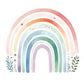 Pastel Boho Rainbows Clipart - 10 High Quality Images - Digital Downloads - Commercial Use, Watercolor, Mixed Media, Digital Paper Craft