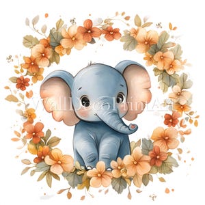 Cute Elephant Clipart Bundle - 10 High Quality JPG - Digital Download ...