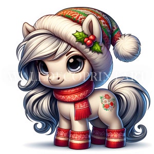 10 Christmas Horse Clipart Bundle 2 - High Quality Jpgs - Digital ...