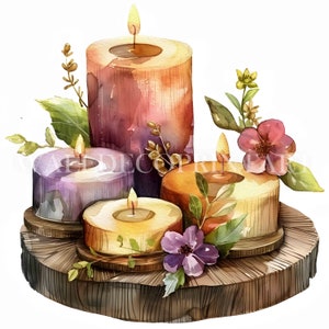 10 Rustic Candles Clipart Bundle - High Quality Jpgs - Digital ...