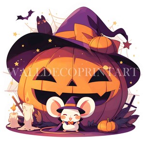 13 Cute Halloween Mouse Clipart Bundle - High Quality Images - Digital Downloads - Commercial Use, Watercolor, Mixed Media, Paper Craft
