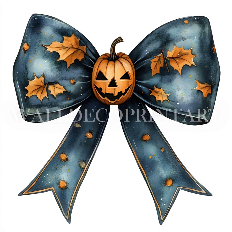 10 Cute Halloween Bow Clipart Bundle - High Quality Images - Digital ...