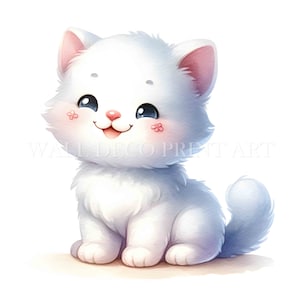 Paquete de imágenes prediseñadas de gato con bocetos suaves: 5 archivos JPG de alta calidad, descarga digital, uso comercial, acuarela, técnica mixta, manualidades con papel digital