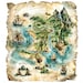 12 Fantasy Treasure Map Clipart Bundle - High Quality JPG - Digital ...