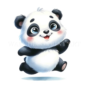 Soft Sketch PANDA-clipartbundel - 5 hoge kwaliteit JPG - digitale download - Commercieel gebruik, aquarel, Mixed media, Digital Paper Craft