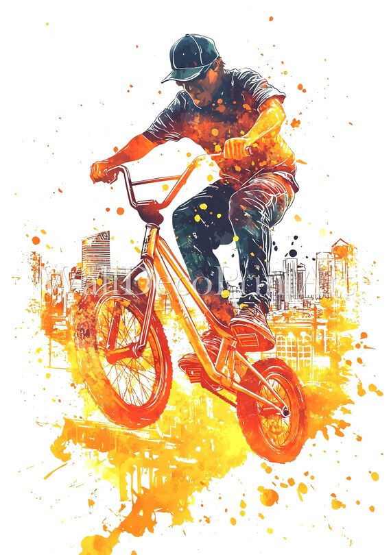 13 BMX Riders Clipart - High Quality Jpgs - Digital Downloads