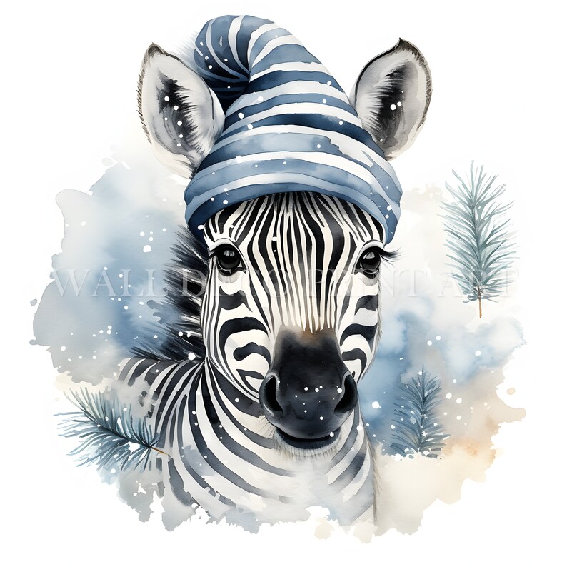 Zebra Snowflake Christmas Zebra Clipart Bundle - 10 High Quality JPG - Digital ...