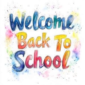 Colorful Back to School Clipart Bundle - 10 High Quality Jpgs - Digital ...