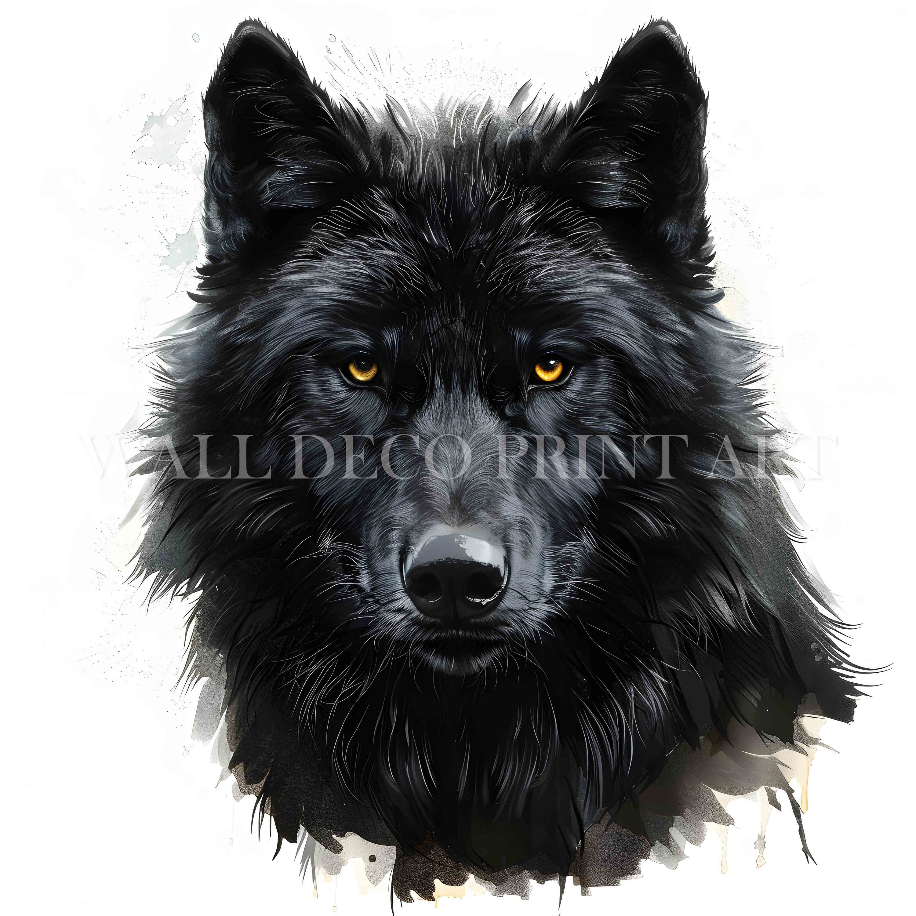 Black Wolf Clipart Bundle - 11 High Quality Images - Digital