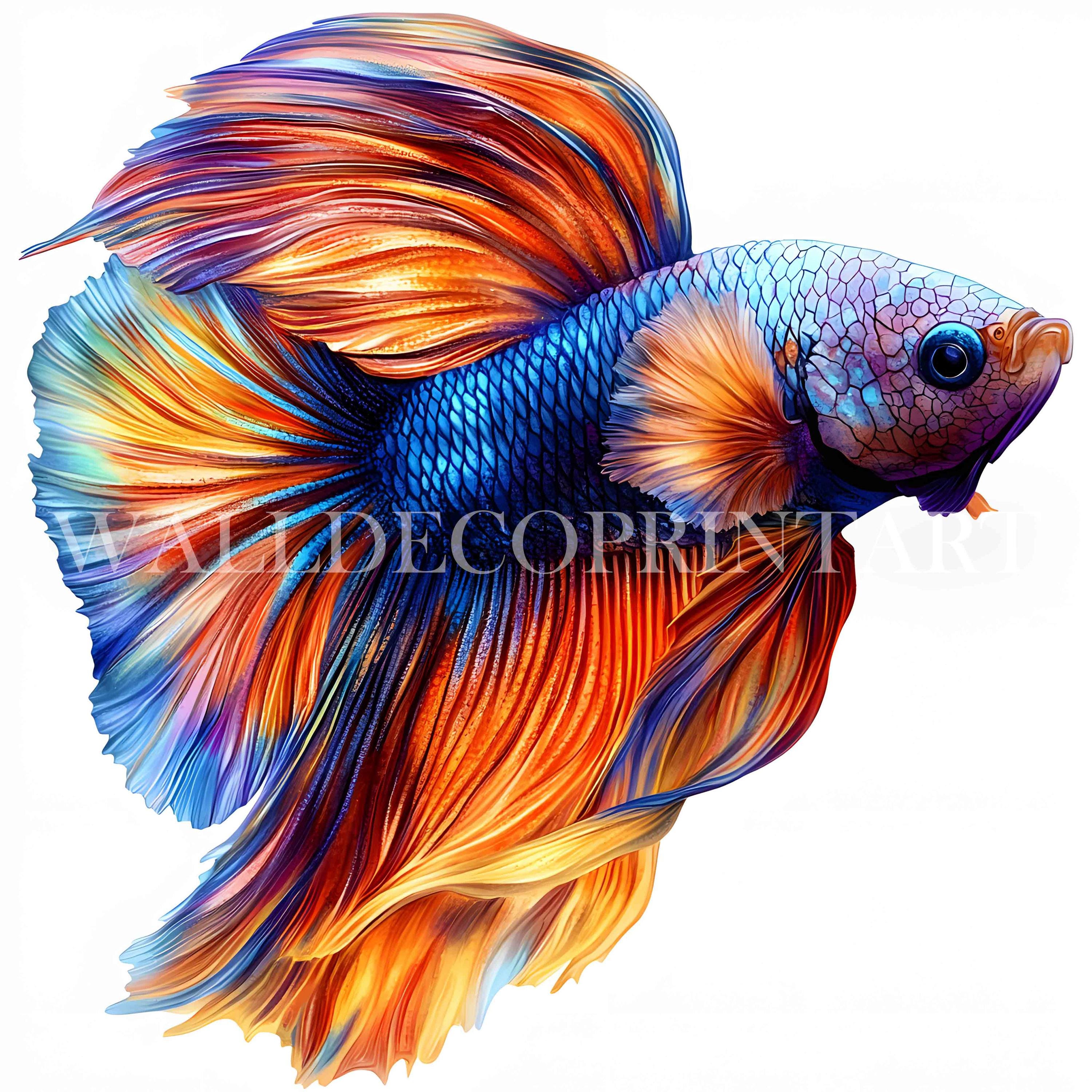 Betta fish painting - Etsy 日本