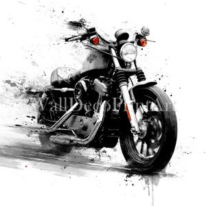 Ensemble de 10 cliparts moto classique - Images de haute qualité - téléchargement numérique - usage Commercial aquarelle supports imprimables artisanat en papier numérique