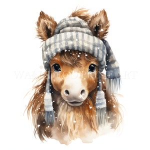 Christmas Horse Clipart Bundle - 10 High Quality JPG - Digital ...