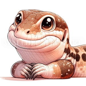 Soft Sketch Monitor Lizard Clipart Bundle - 6 High Quality JPGs - Digital Download - Commercial Use Watercolor Mixed Media Digital Craft