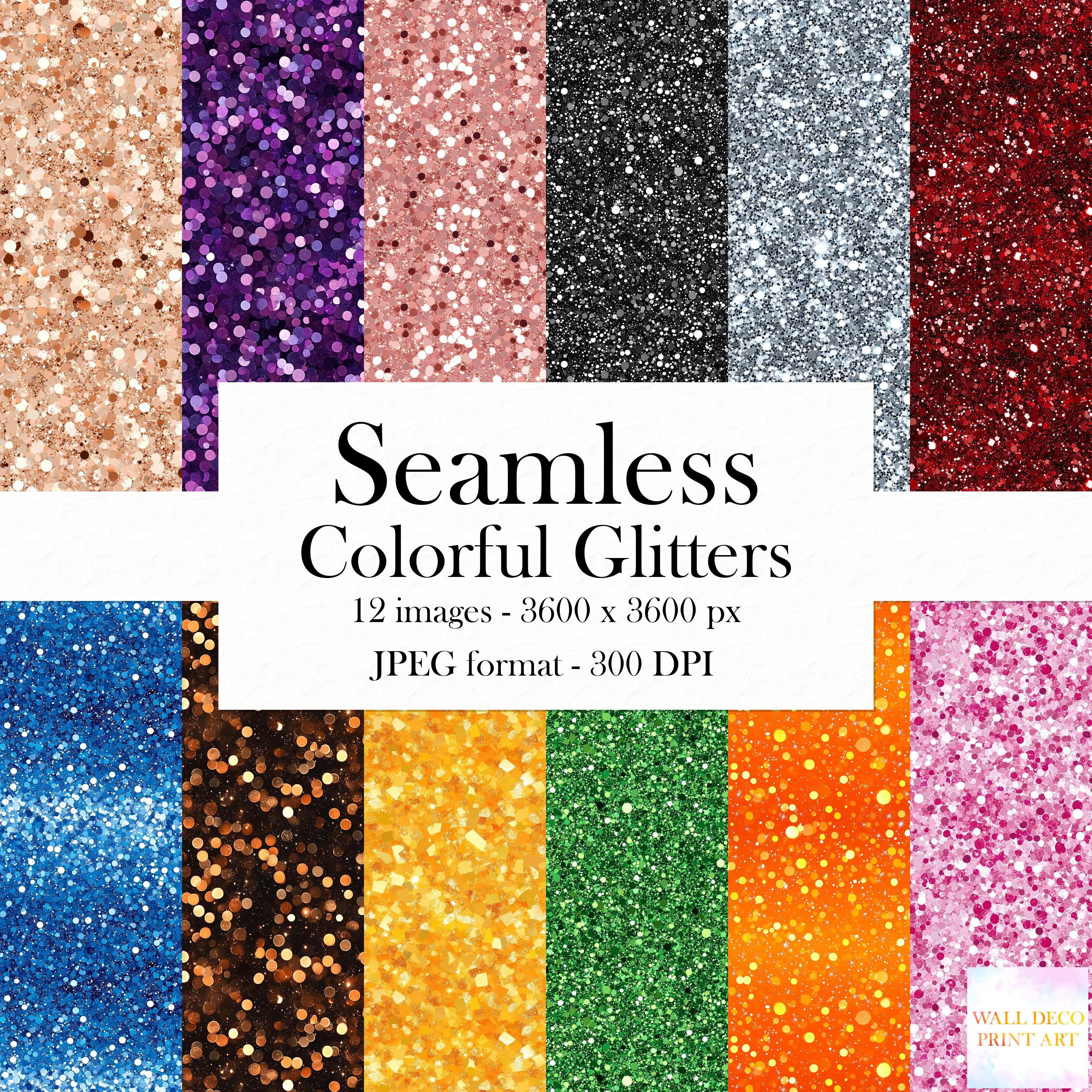 Rainbow Glitter Digital Paper - Seamless Colorful Clipart for ...