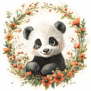 schattige panda clipartbundel - 10 hoge kwaliteit JPG - digitale download - commercieel gebruik aquarel mixed media afdrukbare papier ambachtelijke dier