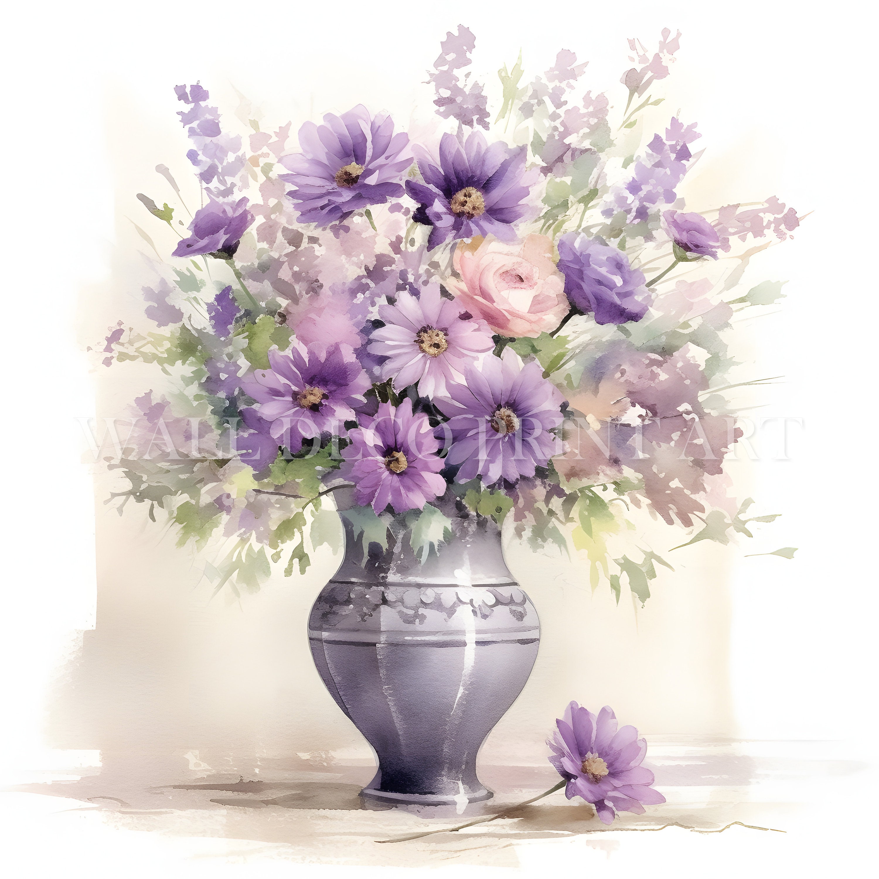 Vase of Flowers Clipart - 10 High Quality Jpgs - Digital Downloads ...