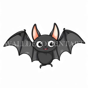 10 uroczych nietoperzy Clipart Bundle - Wysokiej jakości pliki JPG - Pobieranie cyfrowe - Komercyjne wykorzystanie akwareli mieszane media do druku papieru do rękodzieła Kubek Naklejka