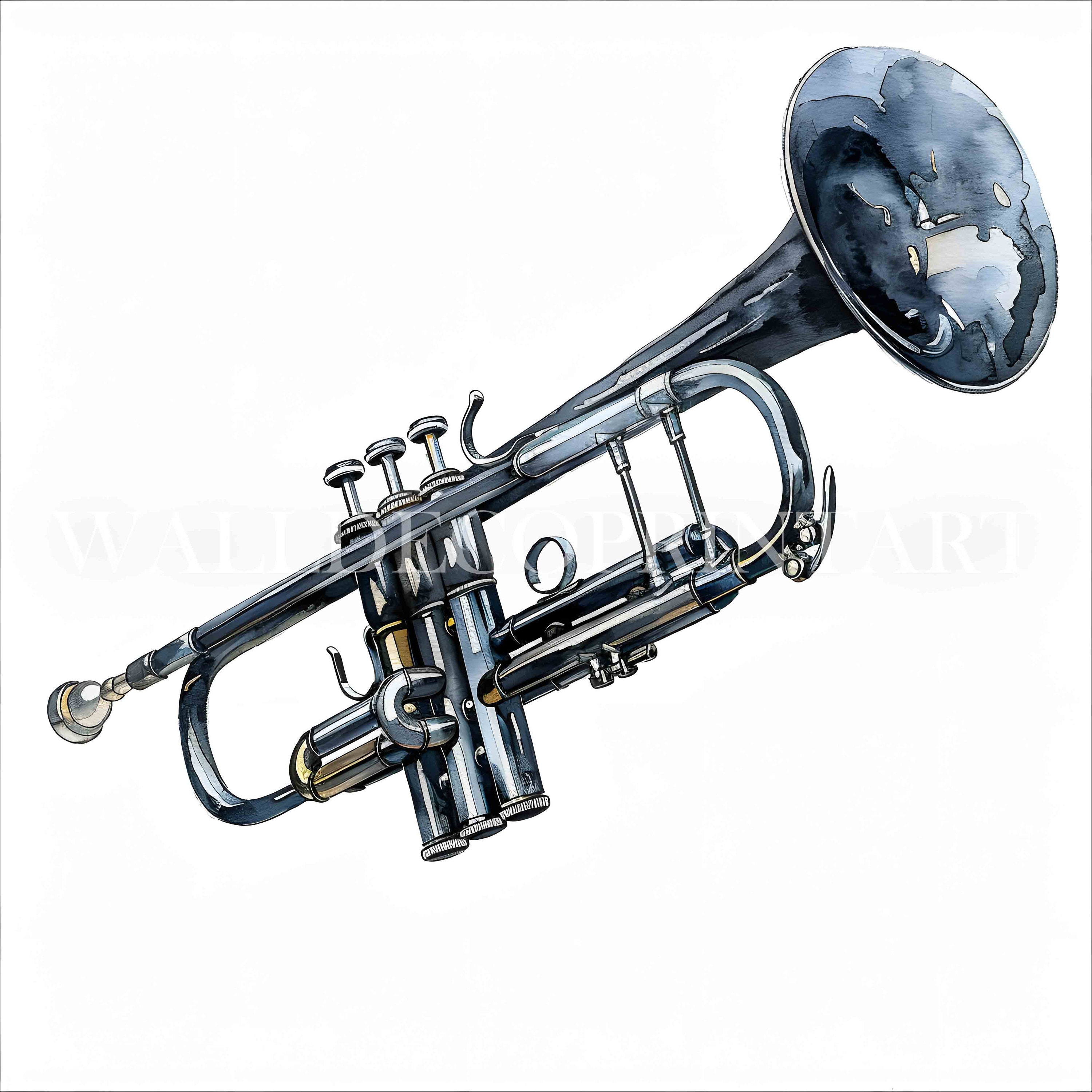 10個のモダンなトランペットのクリップアートバンドル - 高画質画像