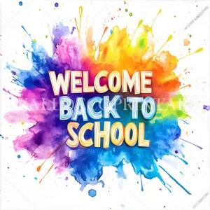 Colorful Back to School Clipart Bundle - 10 High Quality Jpgs - Digital ...