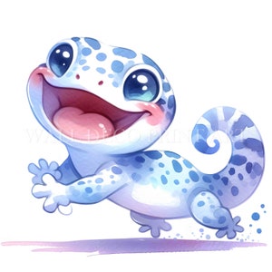 Soft Sketch Leopard Gecko Clipart Bundle - 7 High Quality JPG - Digital Download - Commercial Use, Watercolor, Mixed Media, Digital Craft
