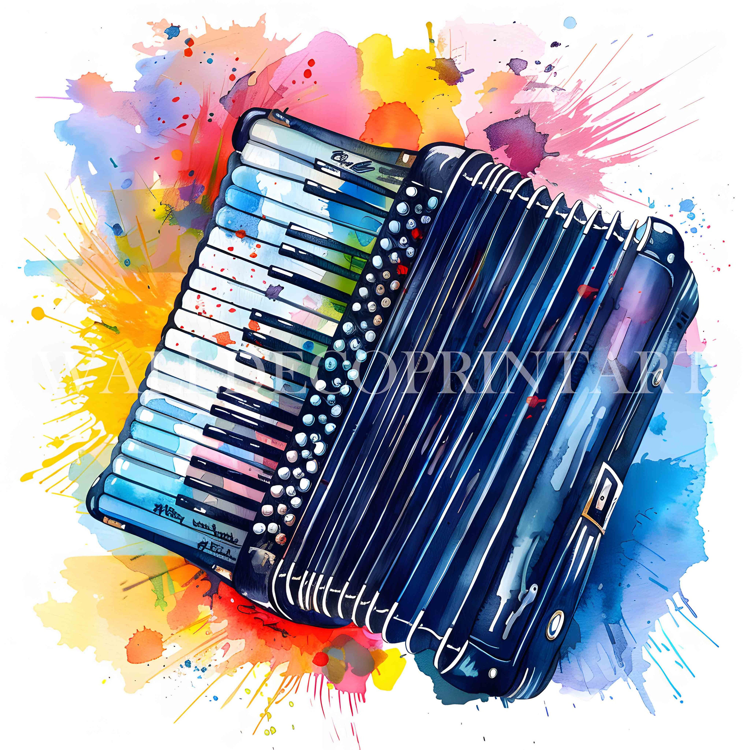 10 Beautiful Accordion Clipart Bundle - High Quality Images