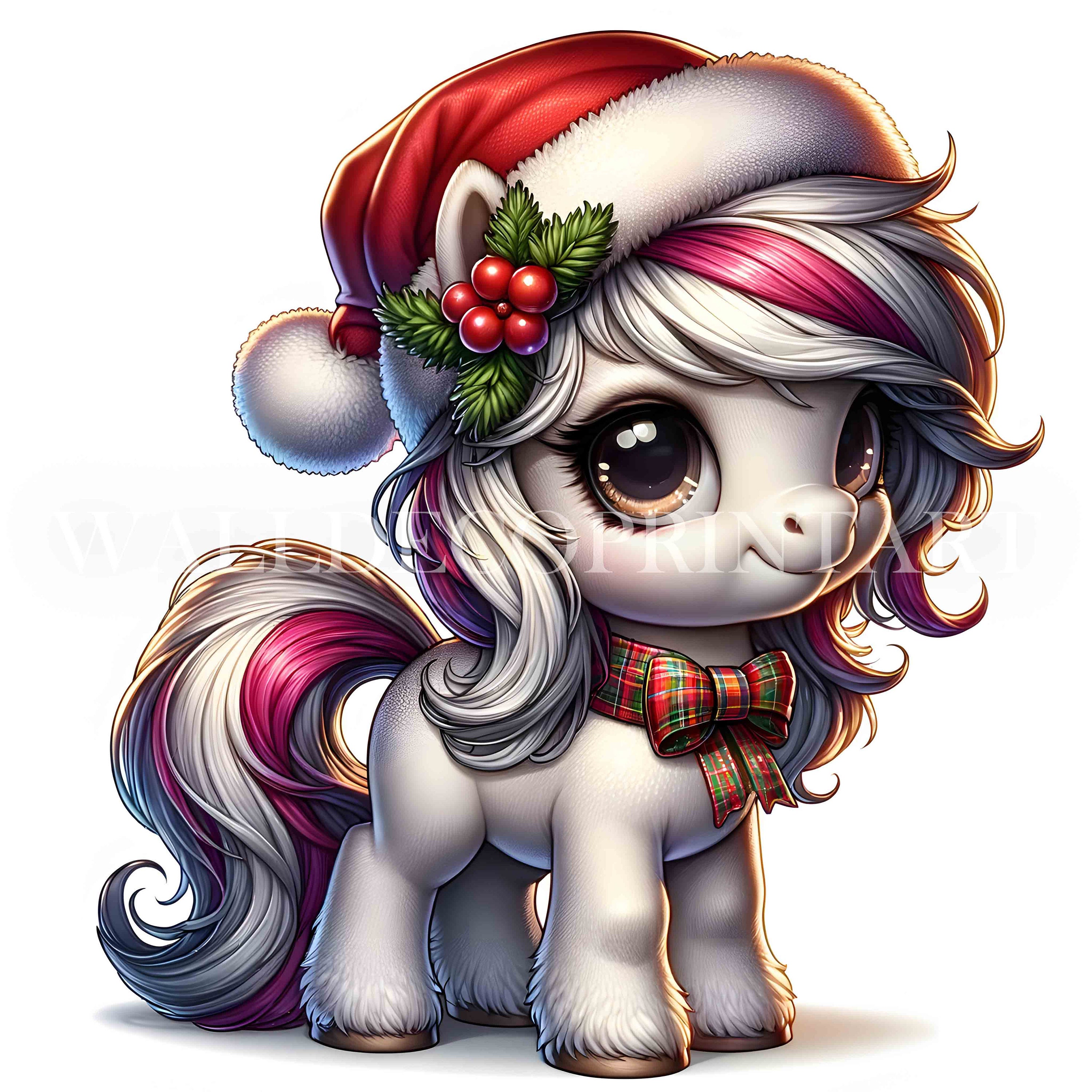 10 Christmas Horse Clipart Bundle 2 - High Quality Jpgs - Digital ...