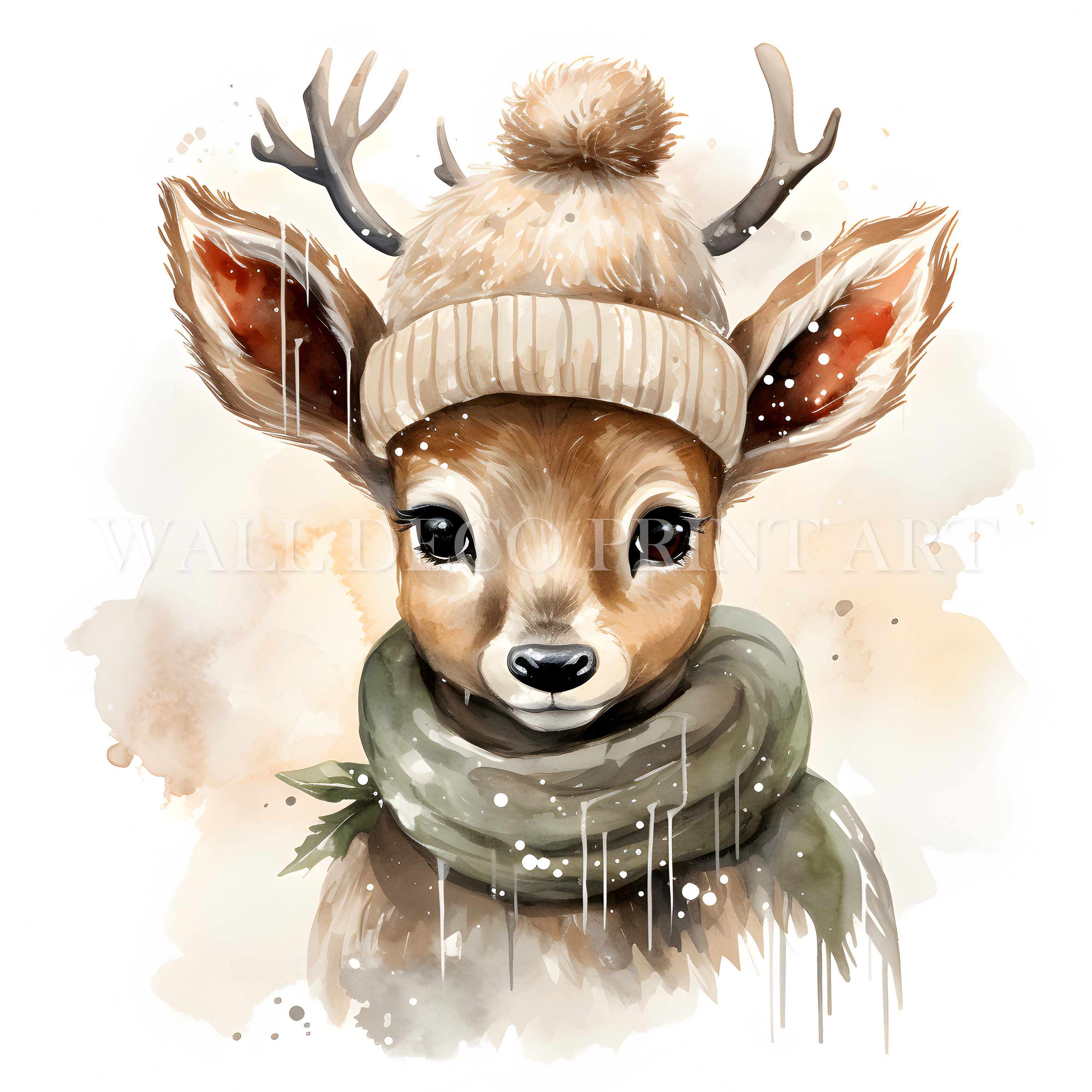 Christmas Reindeer Clipart Bundle - 1 PNG & 10 High Quality JPG ...