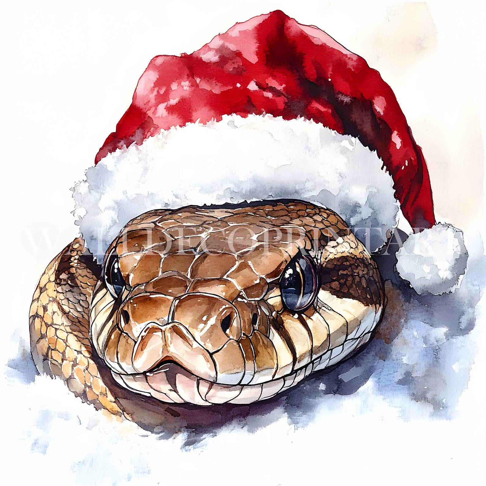 10 Christmas Snakes Clipart Bundle - High Quality Jpgs - Digital ...