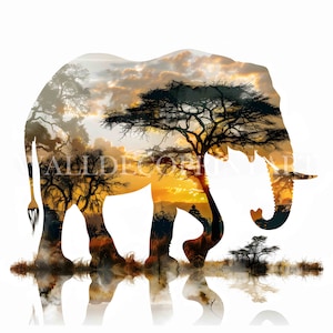 12 OLIFANT dubbele belichting clipart bundel - hoge kwaliteit JPG - digitale download - commercieel gebruik aquarel mixed media digitale papier ambachtelijke