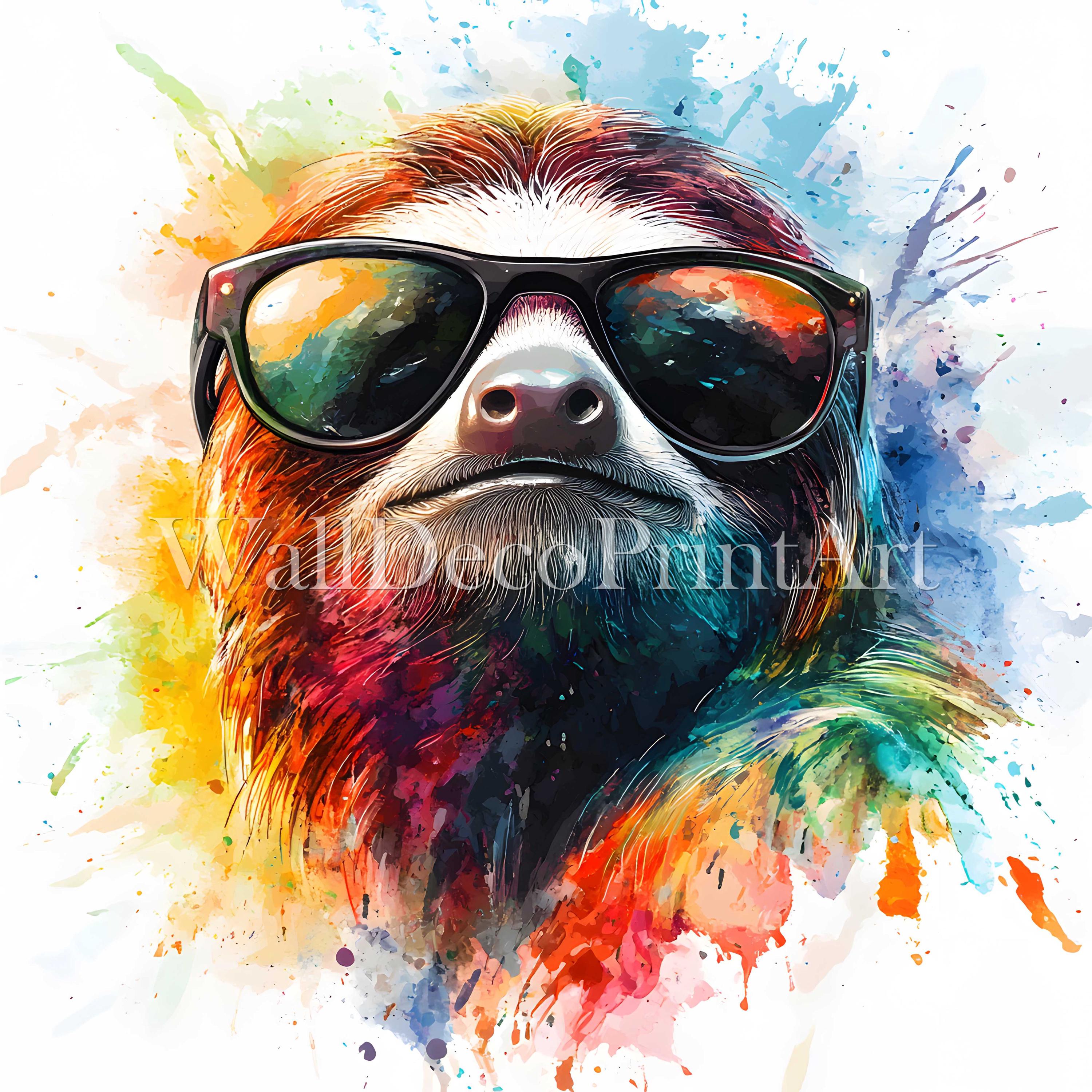 Cool Sloth Clipart Bundle - 10 High Quality Jpgs - Digital Download ...