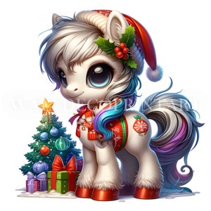 10 Christmas Horse Clipart Bundle 2 - High Quality Jpgs - Digital ...
