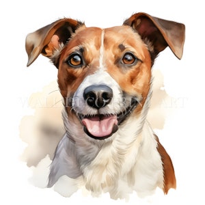 Jack Russell Puppy Clipart Bundle - 10 JPG di alta qualità - Download digitali - Uso commerciale, acquerello, tecniche miste, artigianato digitale su carta