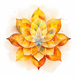 Pacchetto di clipart di loto multicolore - 11 JPG di alta qualità - Download digitali - Uso commerciale, acquerello, tecniche miste, artigianato digitale su carta