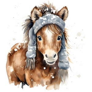Christmas Horse Clipart Bundle - 10 High Quality JPG - Digital ...