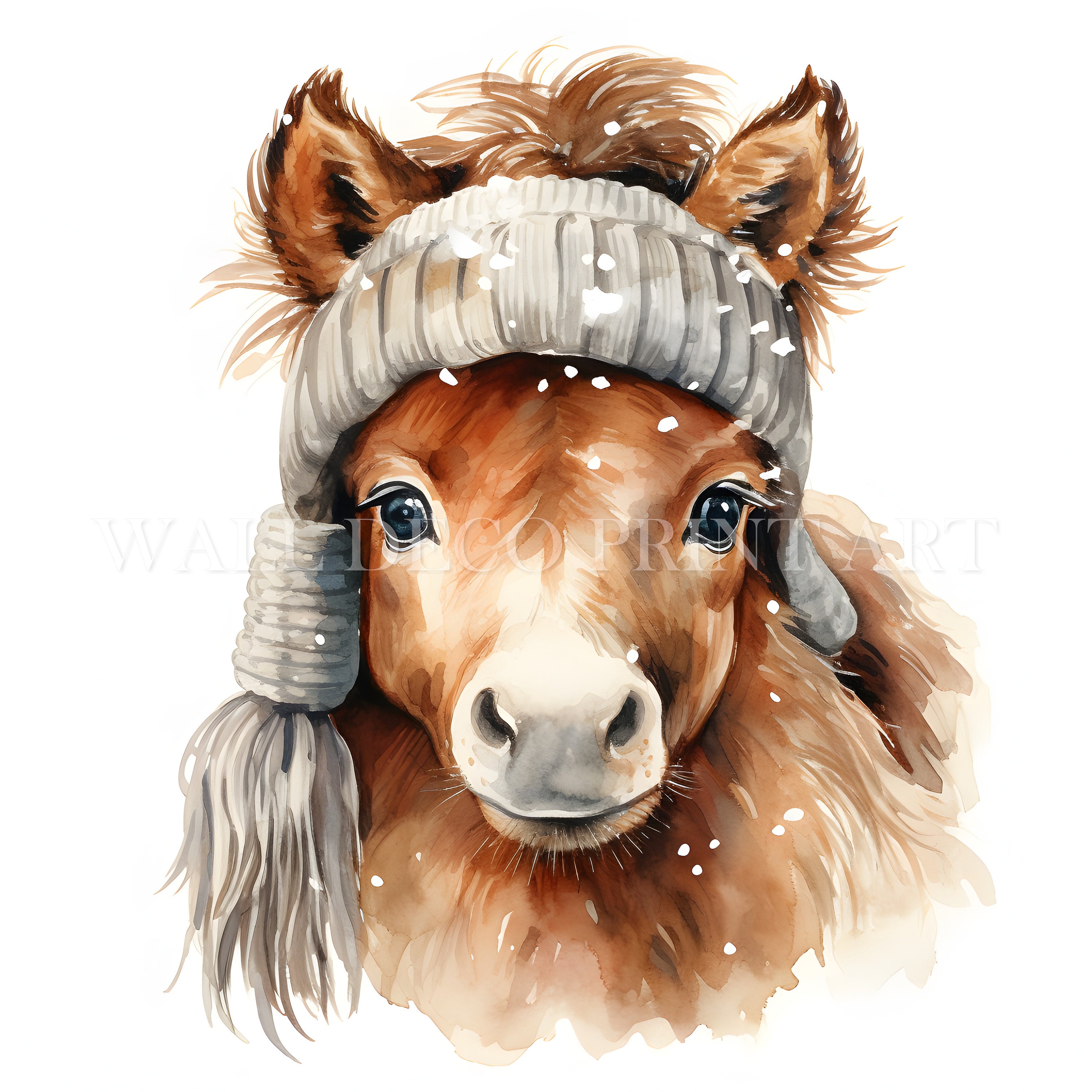 Christmas Horse Clipart Bundle - 10 High Quality JPG - Digital ...