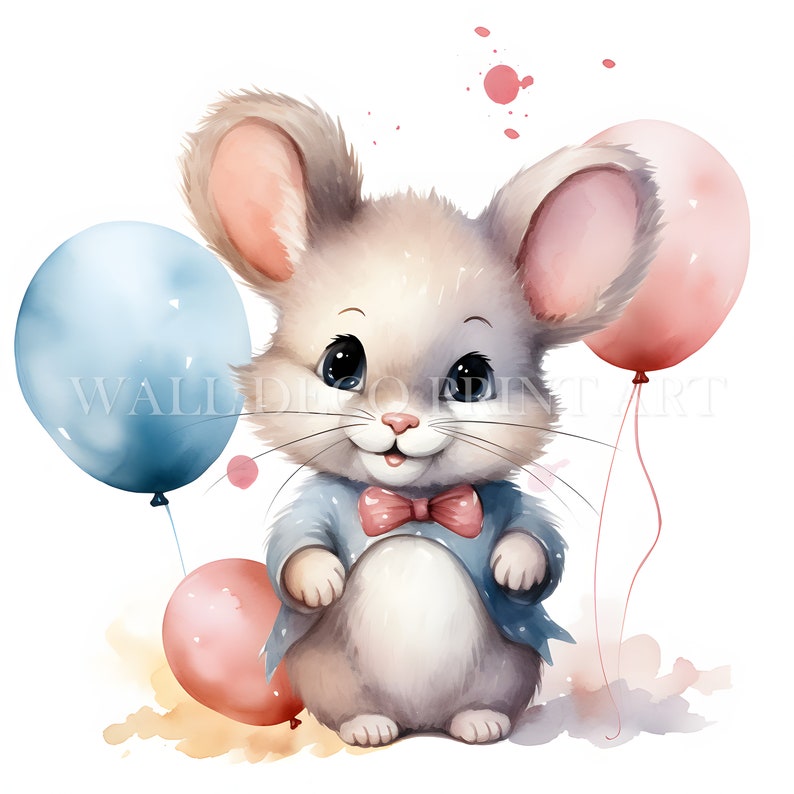 Birthday MOUSE Clipart Bundle 10 High Quality Jpgs Digital - Etsy