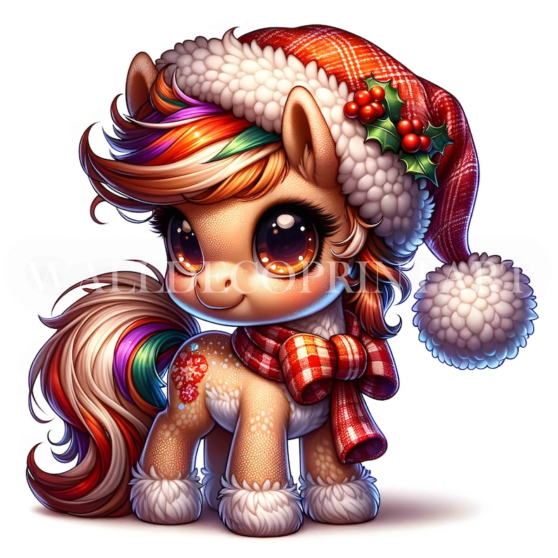 10 Christmas Horse Clipart Bundle 2 - High Quality Jpgs - Digital ...