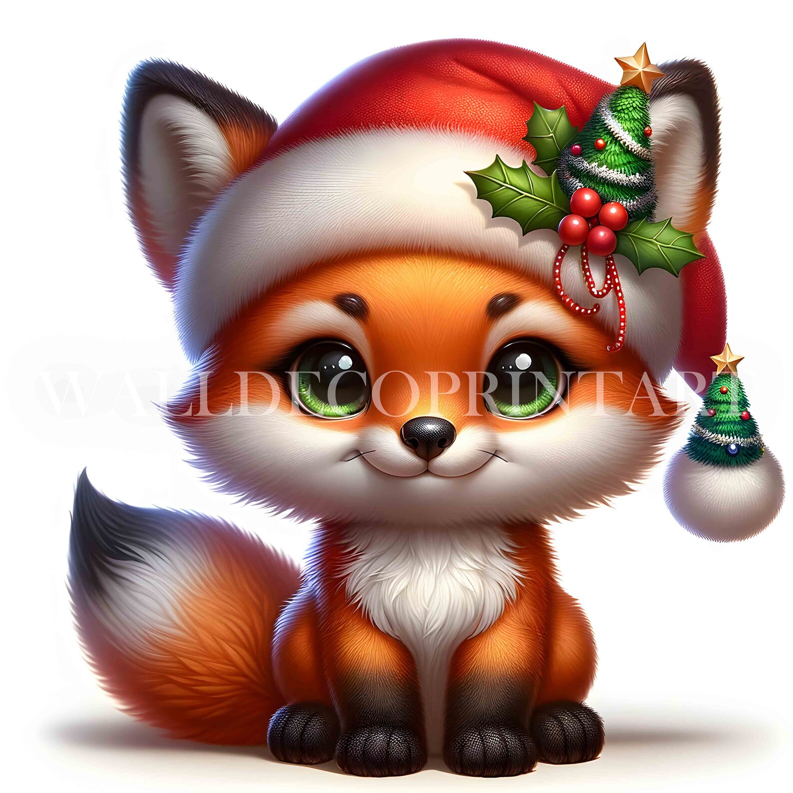 10 Christmas Fox Clipart Bundle 2 - High Quality JPG - Digital ...