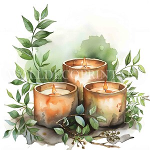 10 Rustic Candles Clipart Bundle - High Quality Jpgs - Digital ...