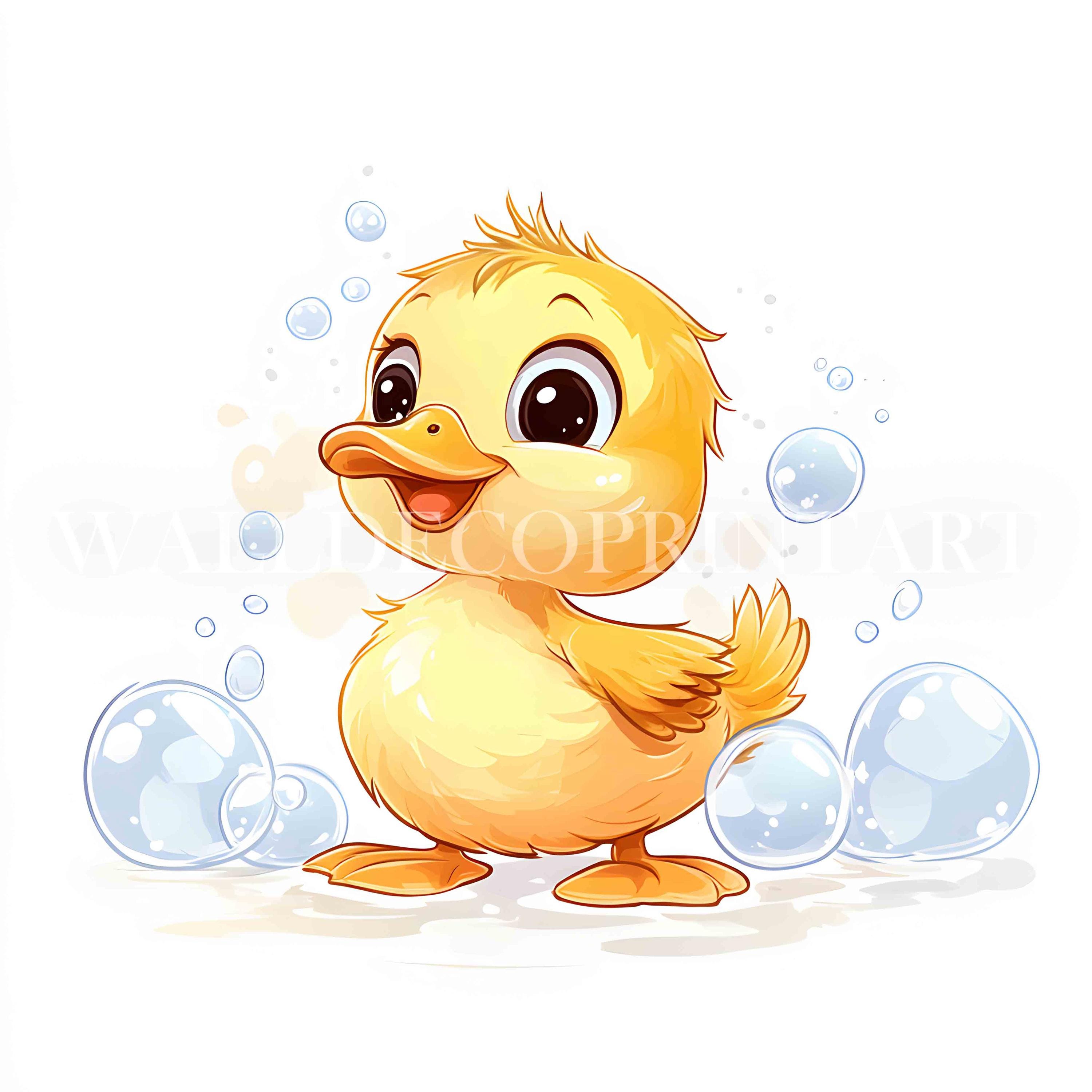 10 Cute Rubber Duck Clipart Bundle - High Quality Jpgs - Digital ...