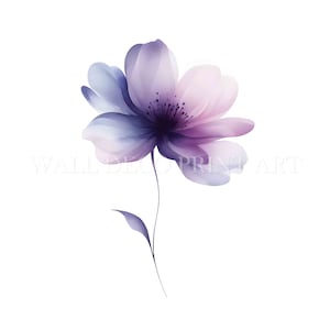 Lila Blumen Clipart Bundle - 10 hochwertige JPGs - digitale Downloads - kommerzielle Nutzung, druckbare Aquarell Kunst, Papier Handwerk Kunst