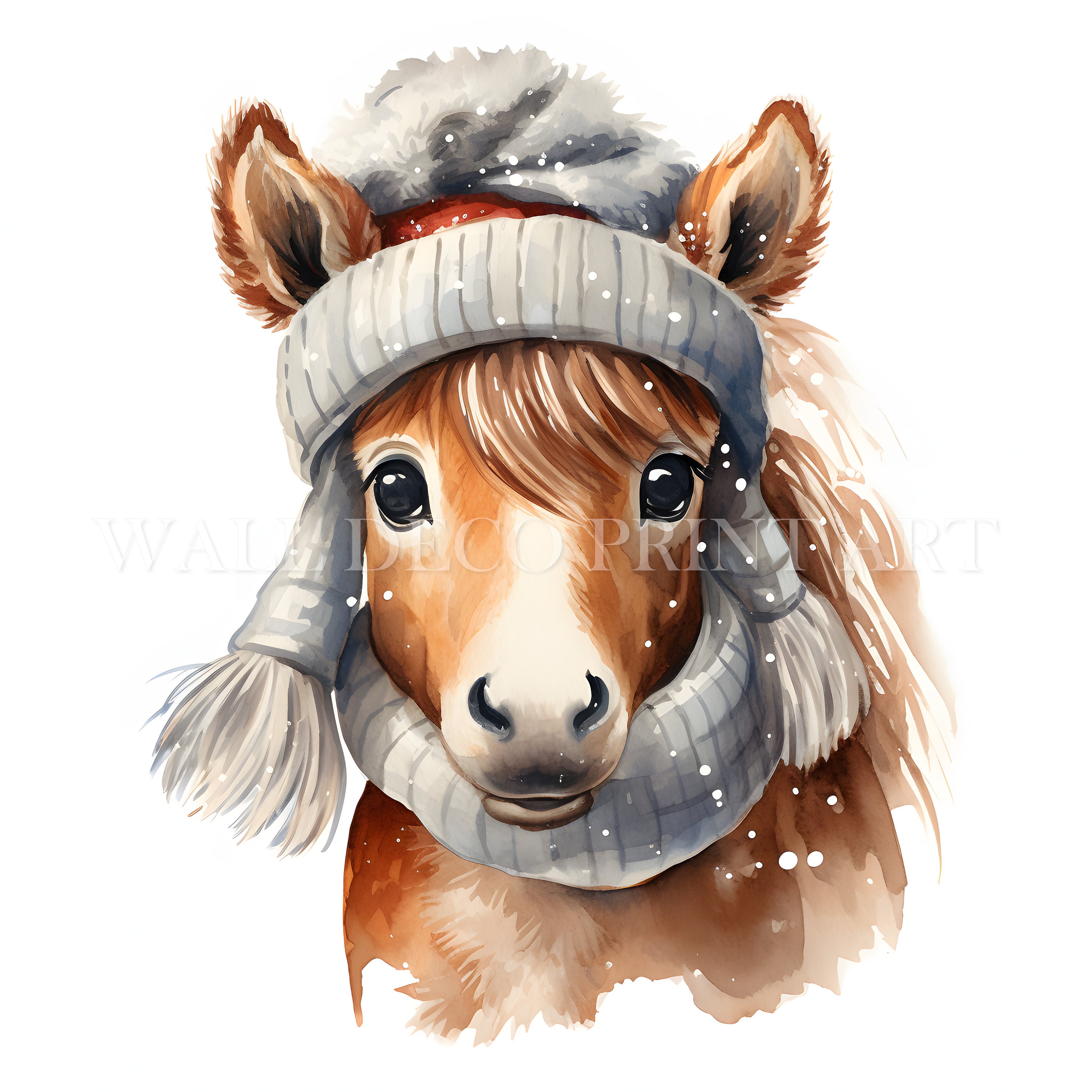 Christmas Horse Clipart Bundle - 10 High Quality JPG - Digital ...
