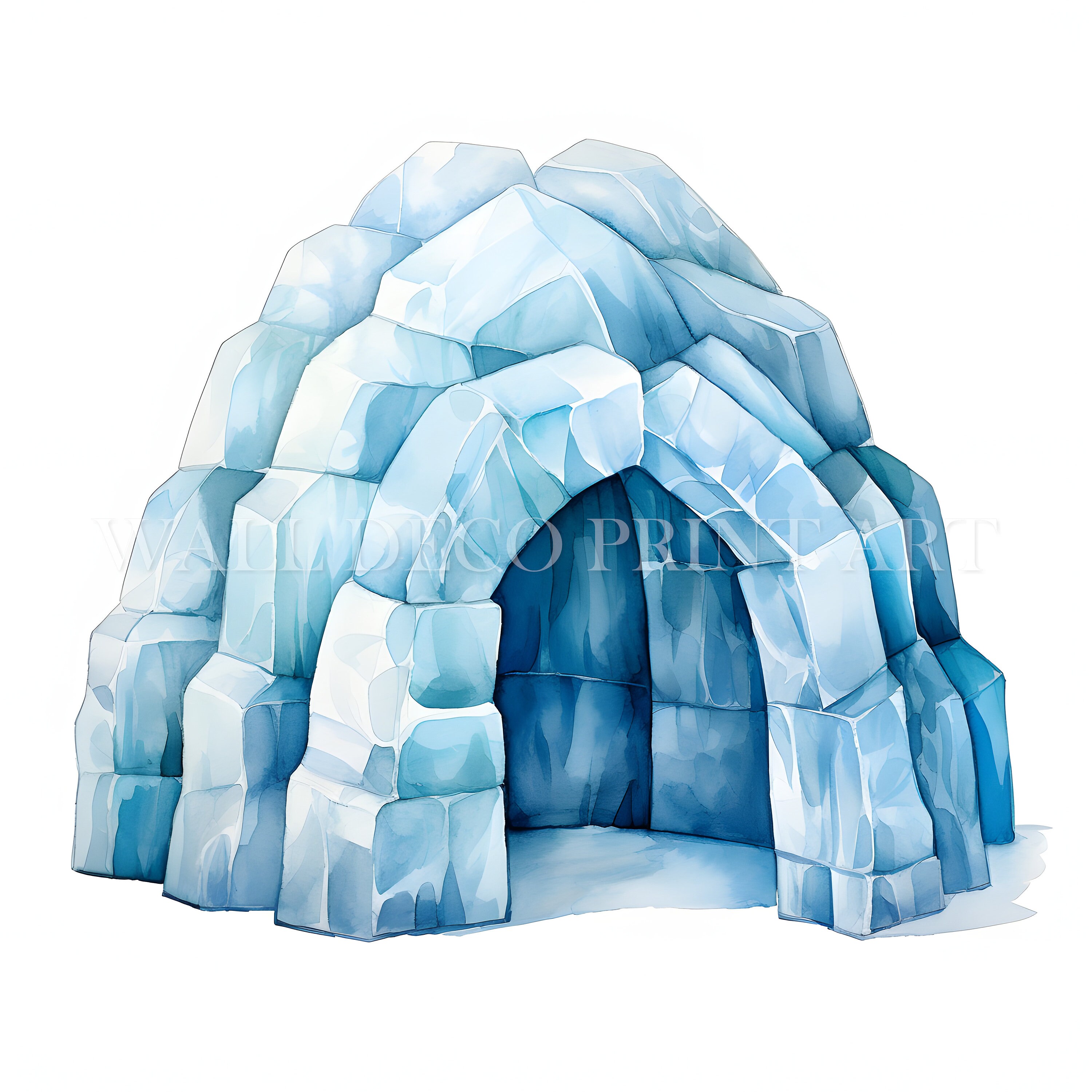 Frozen Igloo Clipart Bundle - 10 High Quality Jpgs - Digital Downloads ...