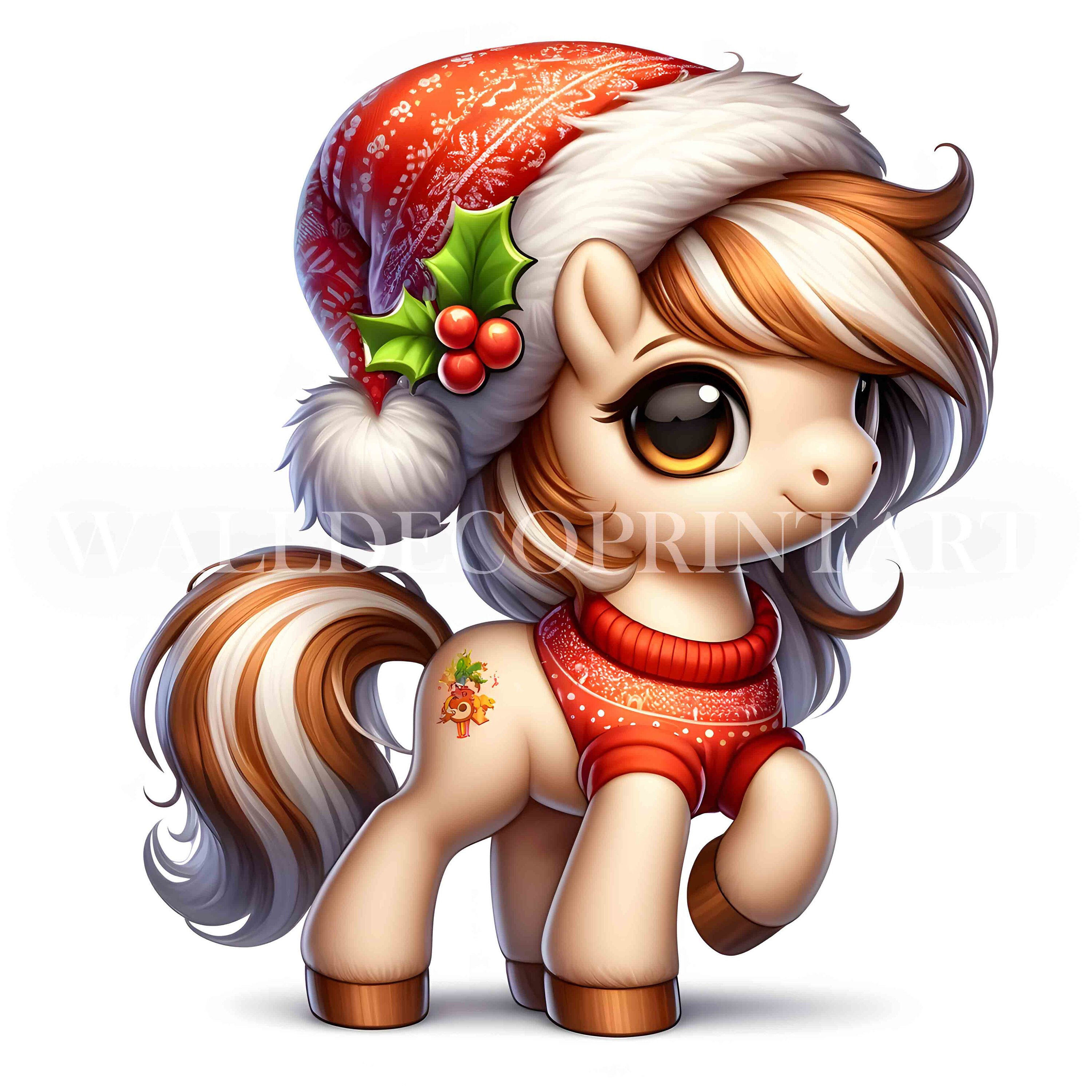 10 Christmas Horse Clipart Bundle 2 - High Quality Jpgs - Digital ...