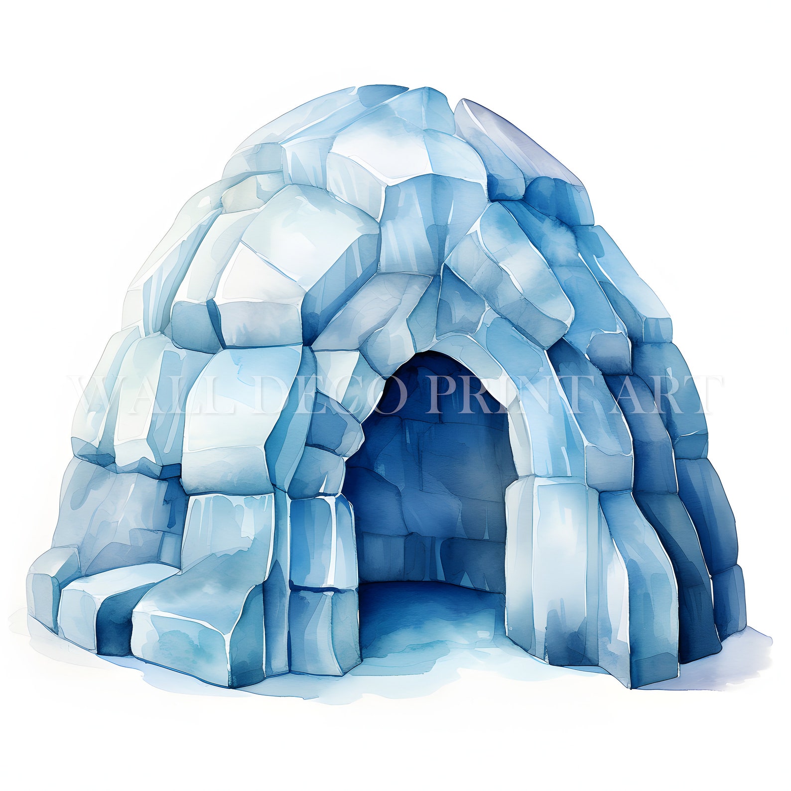 Frozen Igloo Clipart Bundle - 10 High Quality Jpgs - Digital Downloads ...